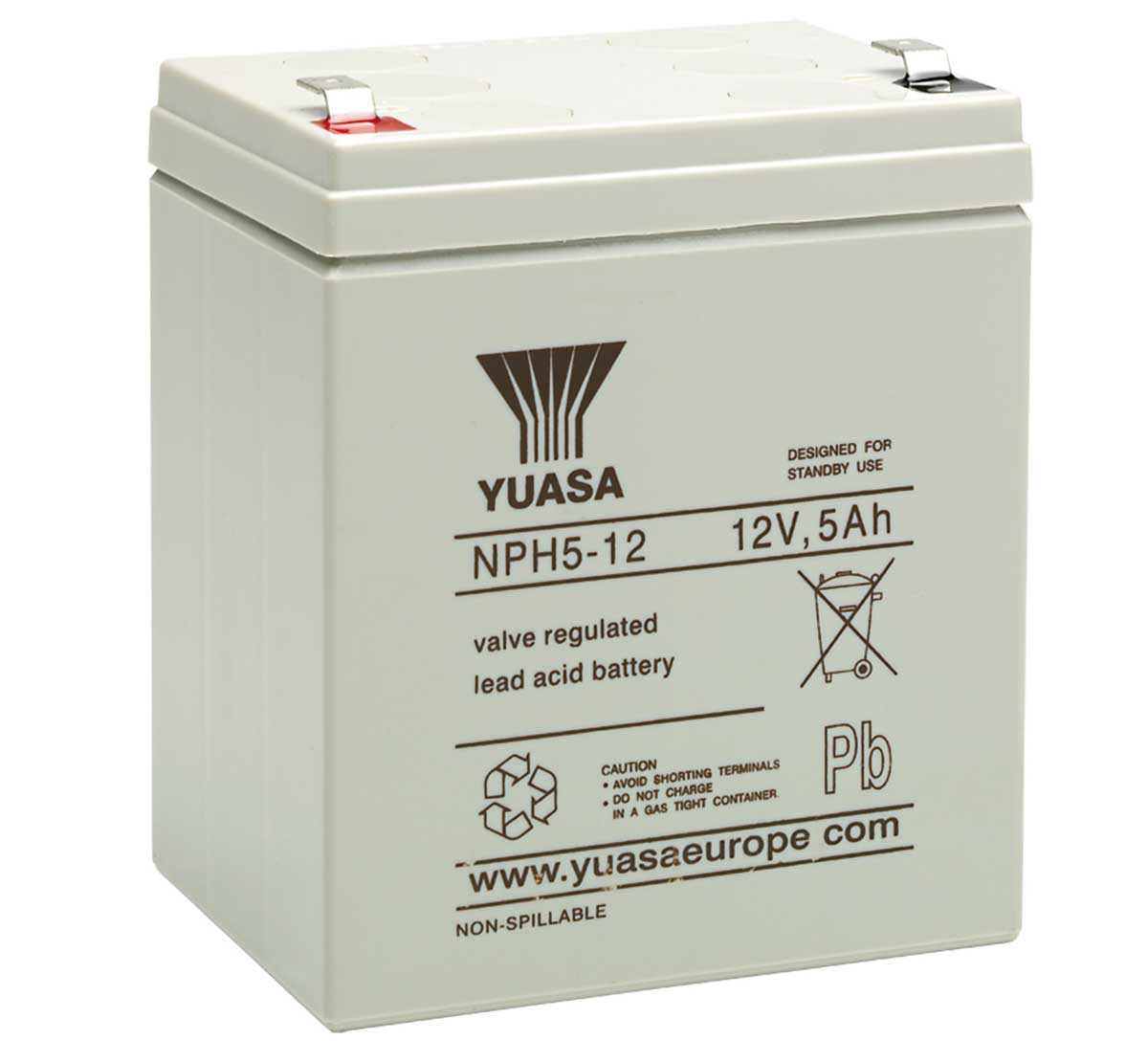 Yuasa NPH5-12 High Rate 12V YRSLA Battery